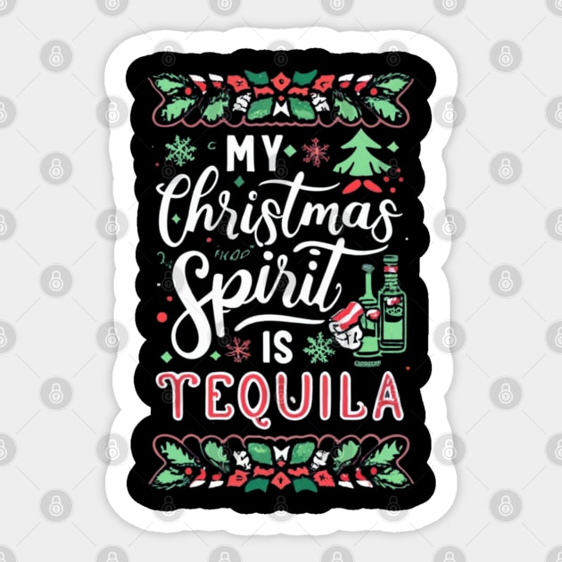 🌟✨ Celebrate the season with us, because "My holiday spirit is tequila." 🍾🎉 Sticker by Bruja Maldita